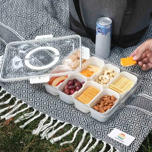 Picnic set with blanket, cooler bag, and portable snack tray.... from ASI 61966 HPG / Beacon Promotions