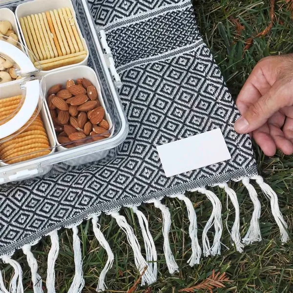 Picnic set with blanket, cooler bag, and portable snack tray.... from ASI 61966 HPG / Beacon Promotions