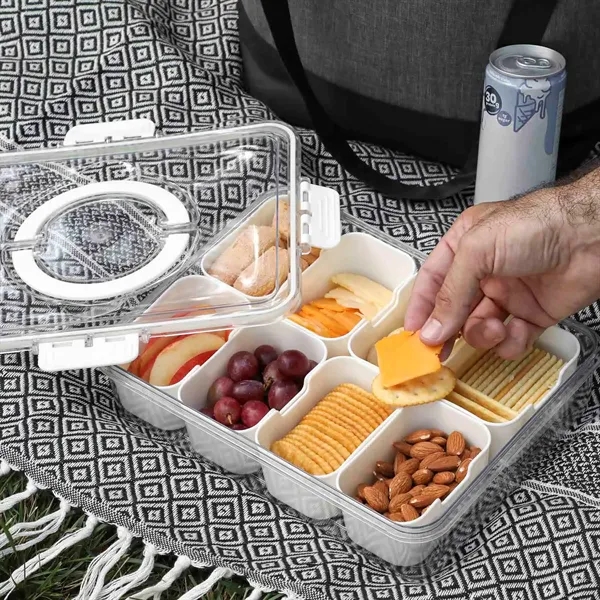 Picnic set with blanket, cooler bag, and portable snack tray.... from ASI 61966 HPG / Beacon Promotions