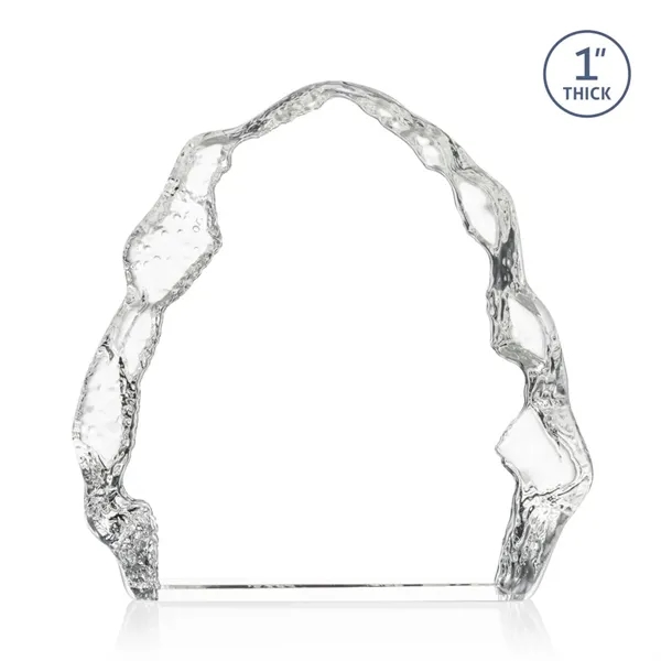 Iceberg shape optical crystal award with staggered edges... from ASI 84592 St Regis Group / St Regis