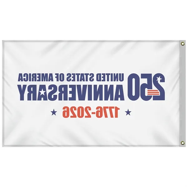 3' x 5' Single Reverse White America 250 Anniversary Flag... from ASI 80228 Quinn