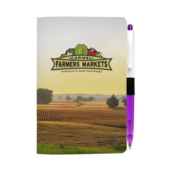 4" X 6" Sewn Paper Cover Notebook with Pen... from ASI 30208 A P Specialties / AP Specialties