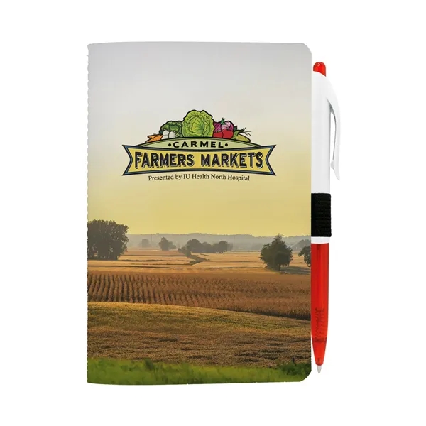 4" X 6" Sewn Paper Cover Notebook with Pen... from ASI 30208 A P Specialties / AP Specialties