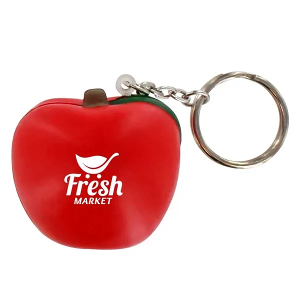1.75" soft and squeezable apple shaped keychain... from ASI 63549 Jornik Manufacturing Corp