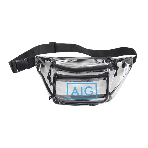 Clear vinyl pvc fanny  pack with three zipper with 1... from ASI 37218 Athena Promo (tm)