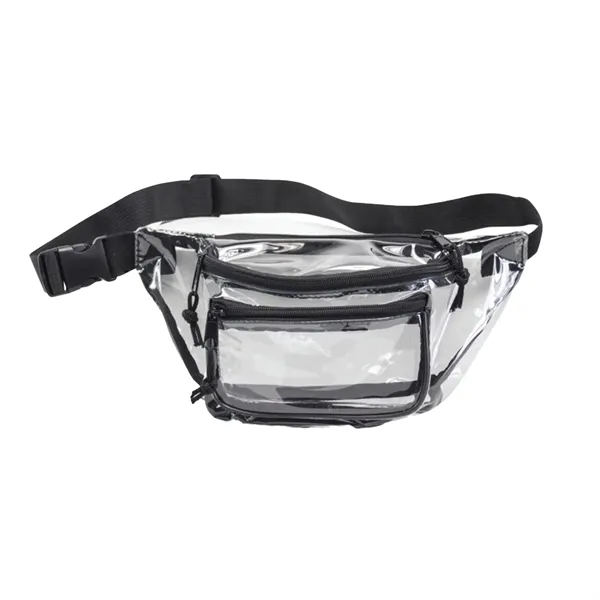 Clear vinyl pvc fanny  pack with three zipper with 1... from ASI 37218 Athena Promo (tm)