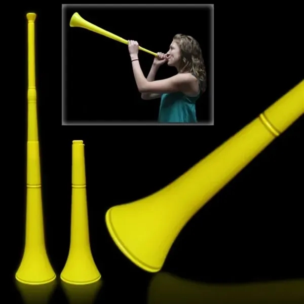 28" plastic stadium horn that collapse down to 15"... from ASI 42016 Brighter Promotions Inc