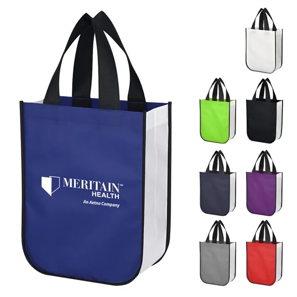 Shopper tote bag made of shiny 80 gram non-woven water-resistant polypropylene... from ASI 61125 Hit Promotional Products / Hit®