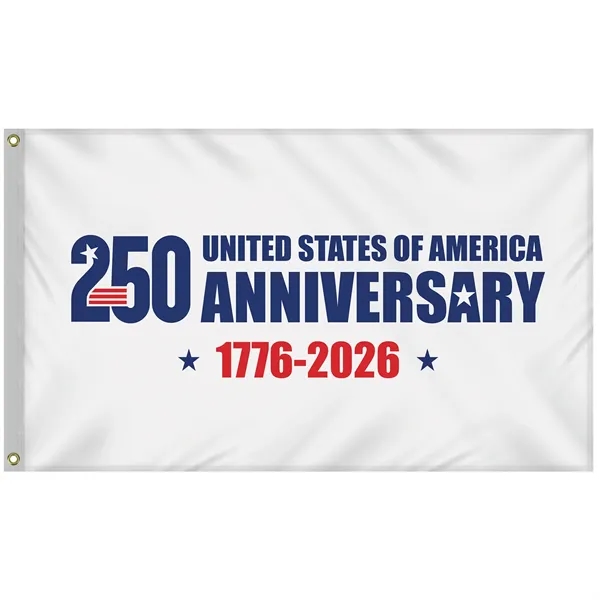 3' x 5' Double Sided White America 250 Anniversary Flag... from ASI 80228 Quinn