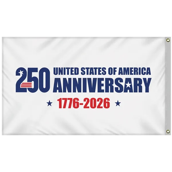 3' x 5' Double Sided White America 250 Anniversary Flag... from ASI 80228 Quinn