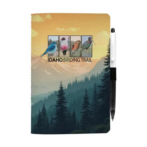 5" x 7" Sewn Paper Cover Notebook with Pen... from ASI 30208 A P Specialties / AP Specialties