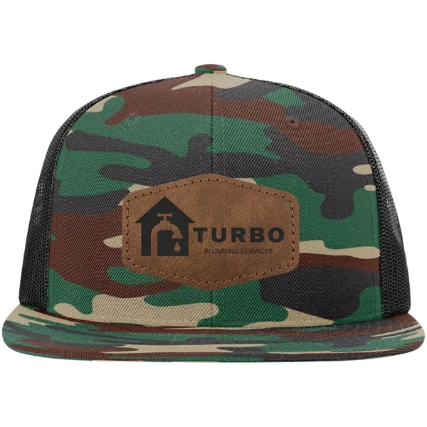 Six-panel, high-profile snapback wool blend flatbill trucker hat.... from ASI 74601 Calico