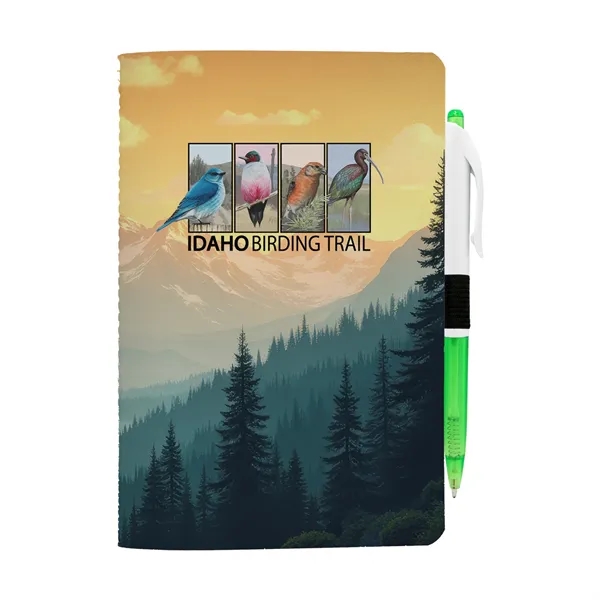 5" x 7" Sewn Paper Cover Notebook with Pen... from ASI 30208 A P Specialties / AP Specialties