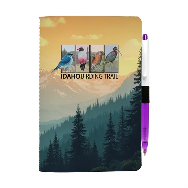 5" x 7" Sewn Paper Cover Notebook with Pen... from ASI 30208 A P Specialties / AP Specialties
