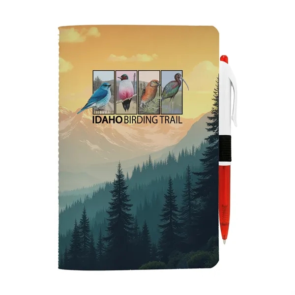 5" x 7" Sewn Paper Cover Notebook with Pen... from ASI 30208 A P Specialties / AP Specialties