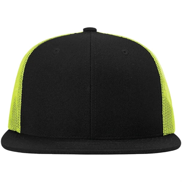 Six-panel, high-profile snapback wool blend flatbill trucker hat.... from ASI 74601 Calico