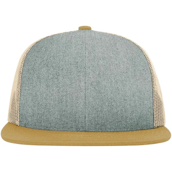 Six-panel, high-profile snapback wool blend flatbill trucker hat.... from ASI 74601 Calico