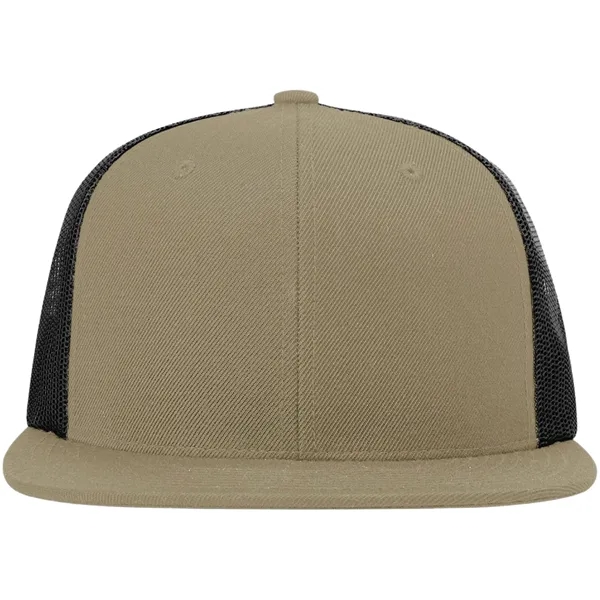 Six-panel, high-profile snapback wool blend flatbill trucker hat.... from ASI 74601 Calico