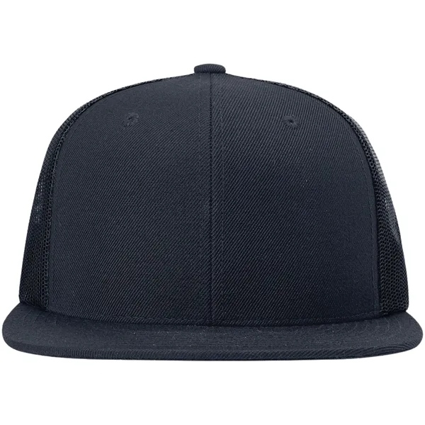 Six-panel, high-profile snapback wool blend flatbill trucker hat.... from ASI 74601 Calico