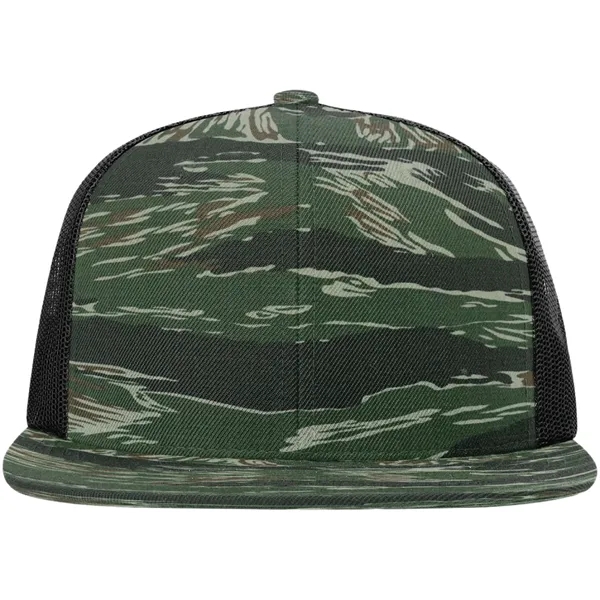 Six-panel, high-profile snapback wool blend flatbill trucker hat.... from ASI 74601 Calico