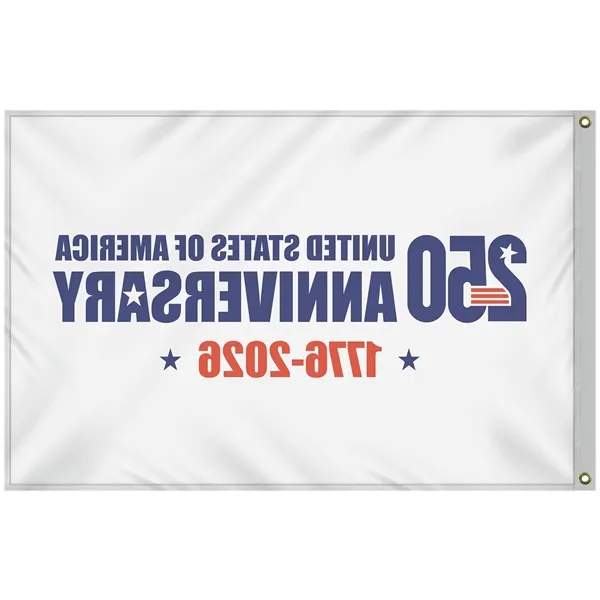 4' x 6' Single Reverse White America 250 Anniversary Flag... from ASI 80228 Quinn