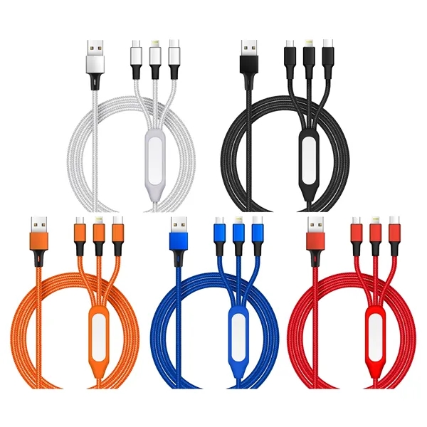3-in-1 LED charging cable plus laser engraving on 1 location plus... from ASI 37218 Athena Promo (tm)