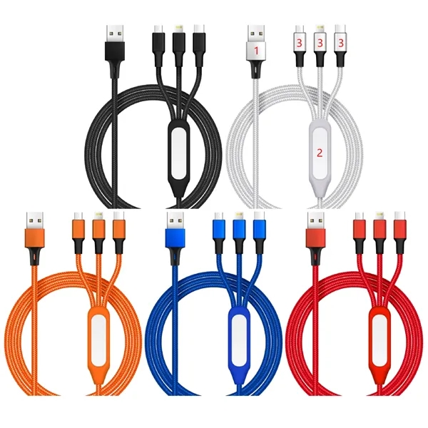 3-in-1 LED charging cable plus laser engraving on 1 location plus... from ASI 37218 Athena Promo (tm)