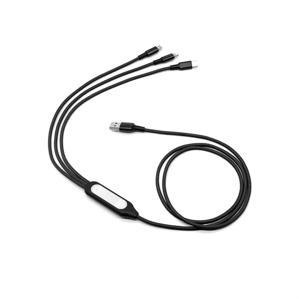3-in-1 LED charging cable plus laser engraving on 1 location plus... from ASI 37218 Athena Promo (tm)