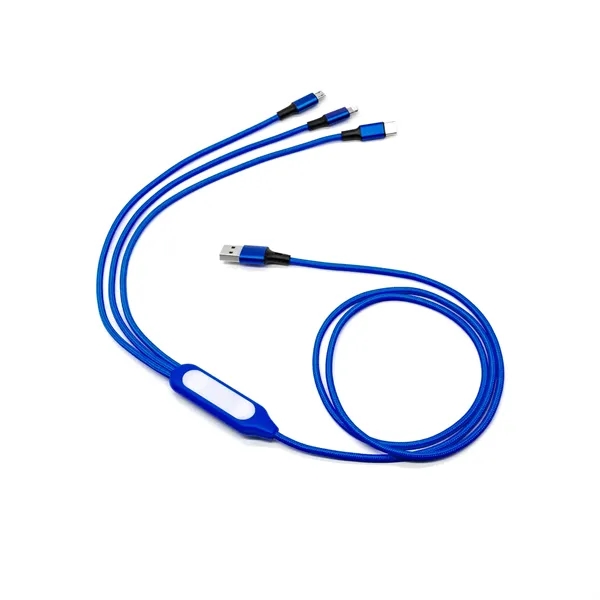 3-in-1 LED charging cable plus laser engraving on 1 location plus... from ASI 37218 Athena Promo (tm)