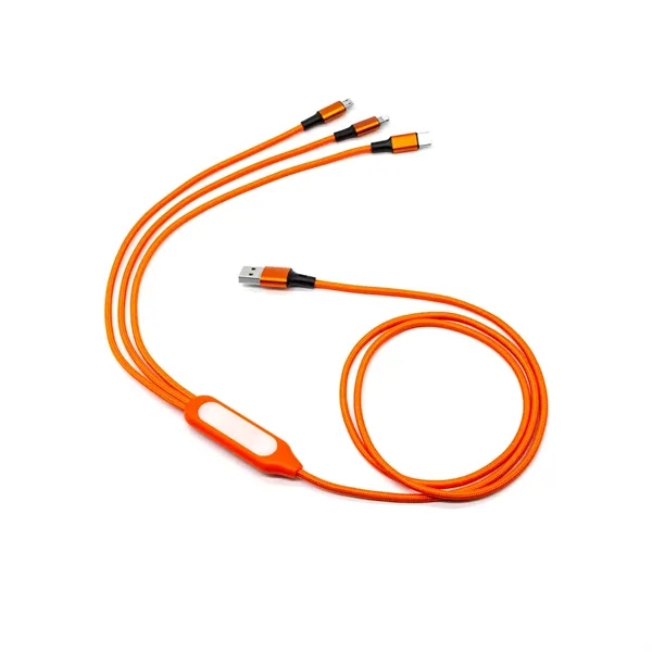 3-in-1 LED charging cable plus laser engraving on 1 location plus... from ASI 37218 Athena Promo (tm)