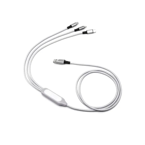 3-in-1 LED charging cable plus laser engraving on 1 location plus... from ASI 37218 Athena Promo (tm)