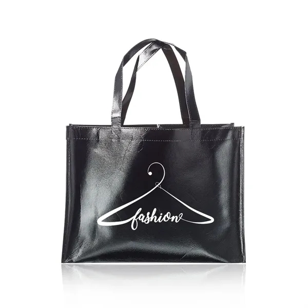 Non-woven metallic laminated shopping bag with 24" straps. Eco-friendly choice and... from ASI 39552 BEL Promo
