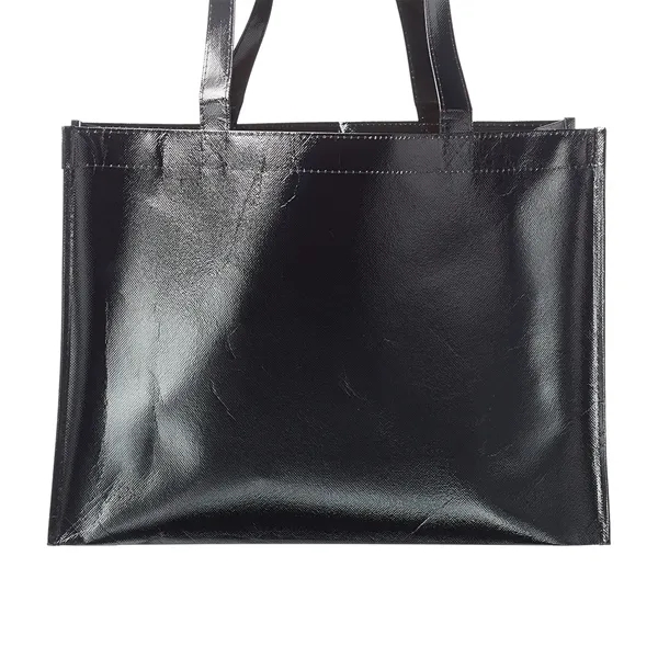 Non-woven metallic laminated shopping bag with 24" straps. Eco-friendly choice and... from ASI 39552 BEL Promo