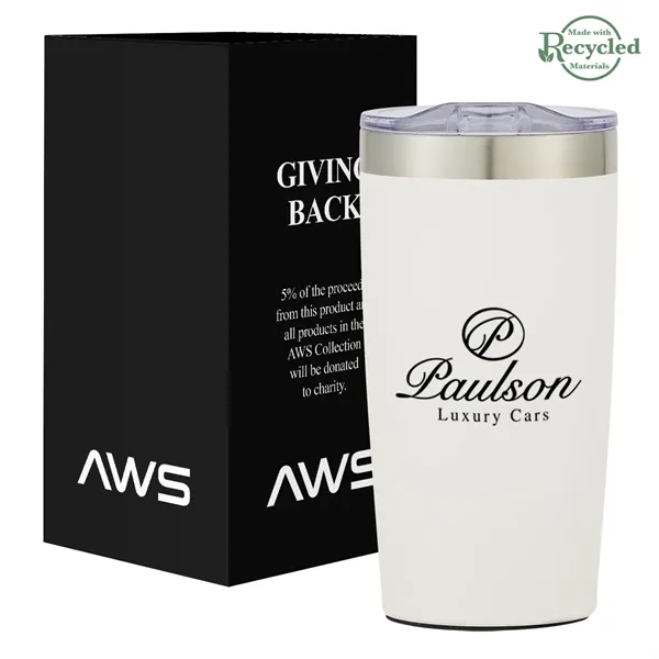 20 ounce stainless steel tumbler with thumb-slide rubber gasketed lid and... from ASI 61125 Hit Promotional Products / Hit®
