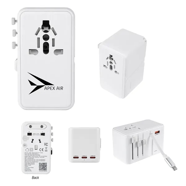 35W International Travel Adapter & Charging Cable... from ASI 61125 Hit Promotional Products / Hit®