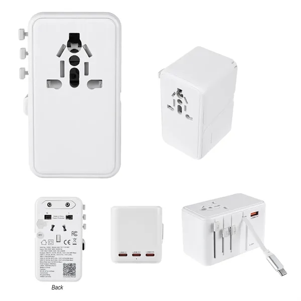 35W International Travel Adapter & Charging Cable... from ASI 61125 Hit Promotional Products / Hit®