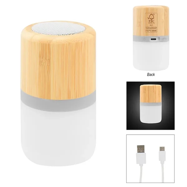 Bamboo Wireless Light Up Speaker... from ASI 61125 Hit Promotional Products / Hit®