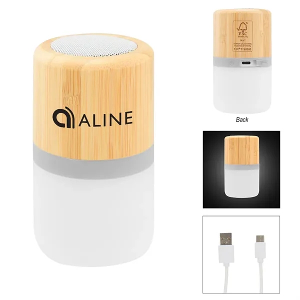 Bamboo Wireless Light Up Speaker... from ASI 61125 Hit Promotional Products / Hit®