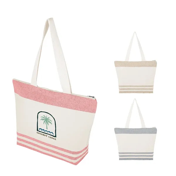 Item #3926 Marlo 10 Oz. Recycled Cotton Zippered Tote Bag