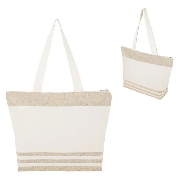 Item #3926 Marlo 10 Oz. Recycled Cotton Zippered Tote Bag