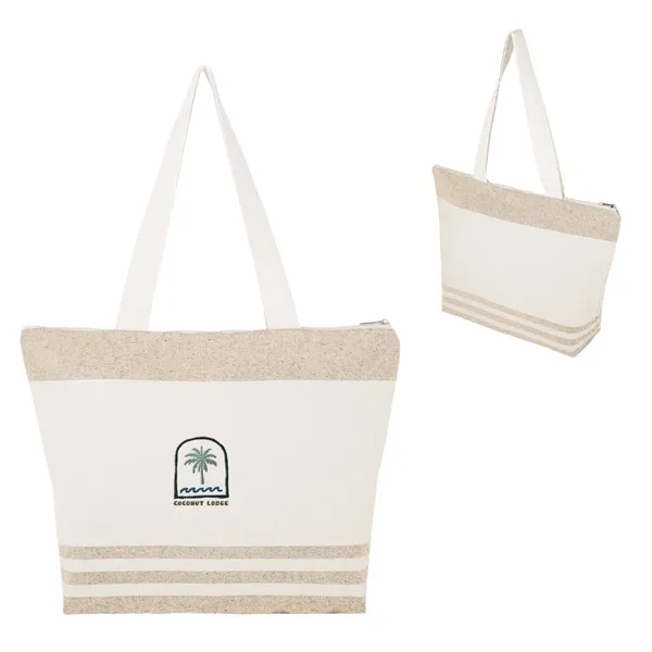 Item #3926 Marlo 10 Oz. Recycled Cotton Zippered Tote Bag