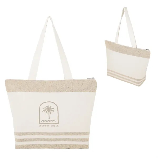 Item #3926 Marlo 10 Oz. Recycled Cotton Zippered Tote Bag