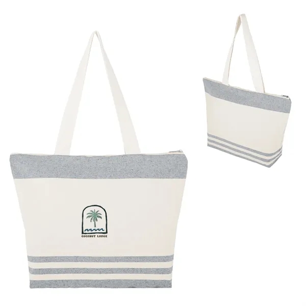Item #3926 Marlo 10 Oz. Recycled Cotton Zippered Tote Bag