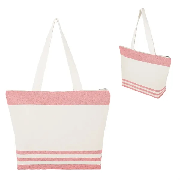 Item #3926 Marlo 10 Oz. Recycled Cotton Zippered Tote Bag