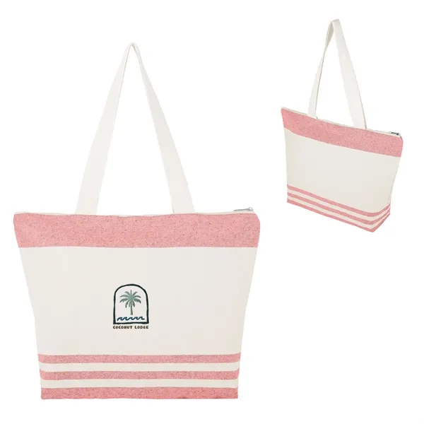Item #3926 Marlo 10 Oz. Recycled Cotton Zippered Tote Bag
