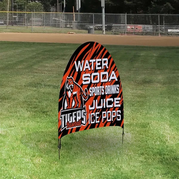 Lawn sign kit with 5' x 4' polyester sign with double... from ASI 87188 Showdown Displays