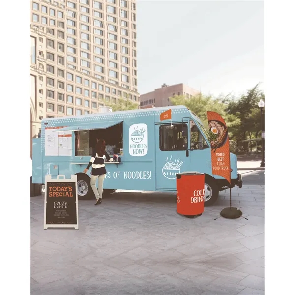 9' razor sail sign made of super poly knit fabric with... from ASI 87188 Showdown Displays