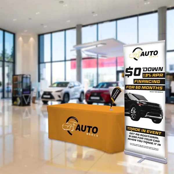 31.5" economy plus retractor kit with no-curl opaque fabric.... from ASI 87188 Showdown Displays