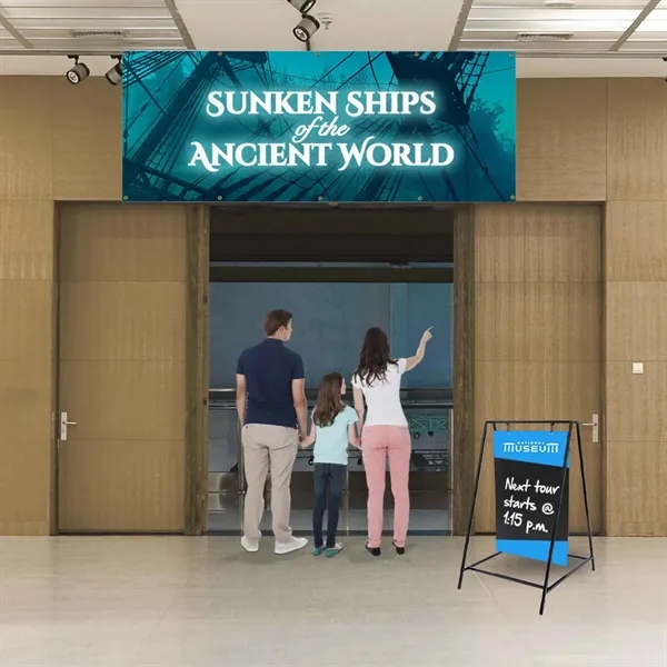 Attract business with this motion-filled, eye-catching swinging A-frame.... from ASI 87188 Showdown Displays