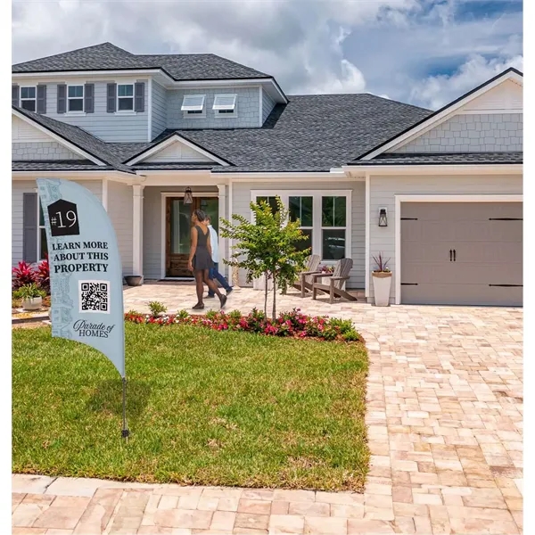 7.5' value razor sail sign with galvanized steel ground spike and... from ASI 87188 Showdown Displays